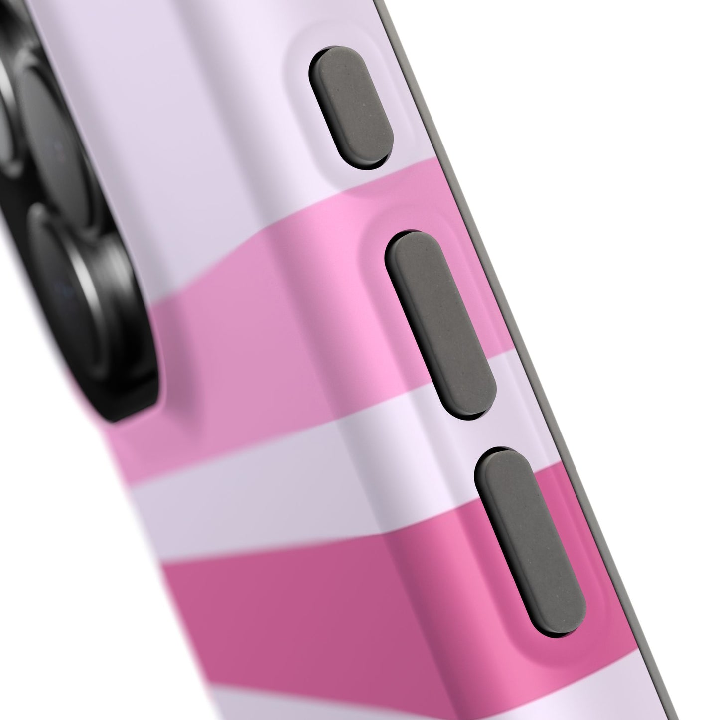 Lavender Love Striped – iPhone 16, 15, 14, 13 – MagSafe Magnetic Tough Case by HitStickers
