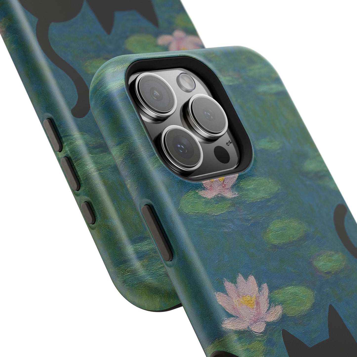 Water Lily Cat – Monet Inspired – iPhone 16, 15, 14, 13 – MagSafe Magnetic Tough Case by HitStickers