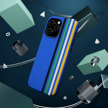 Electric Stripes iPhone 16, 15, 14, 13 - MagSafe Magnetic Tough Case by HitStickers