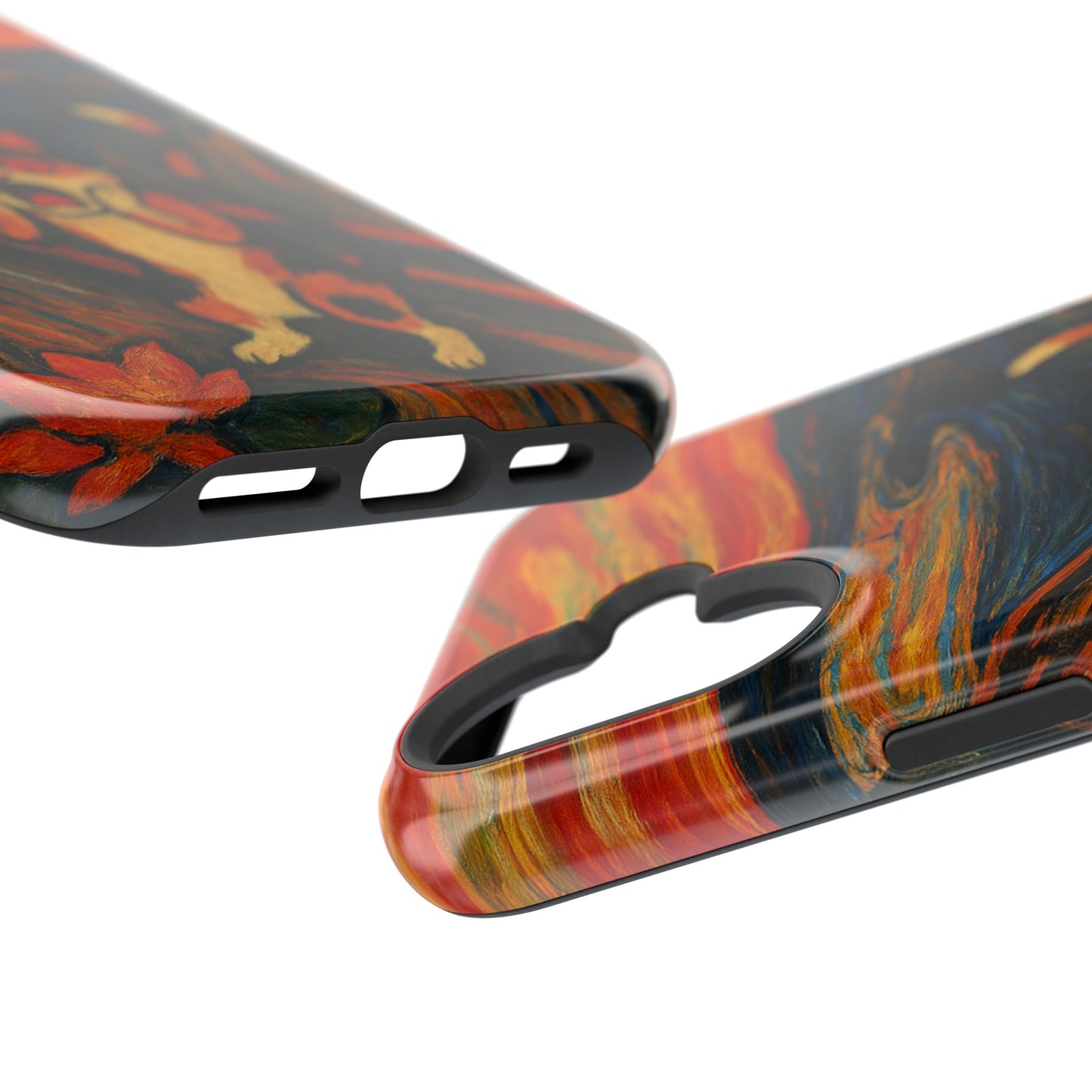 The Cat Scream – Munch Inspired – iPhone 16, 15, 14, 13 – MagSafe Magnetic Tough Case by HitStickers