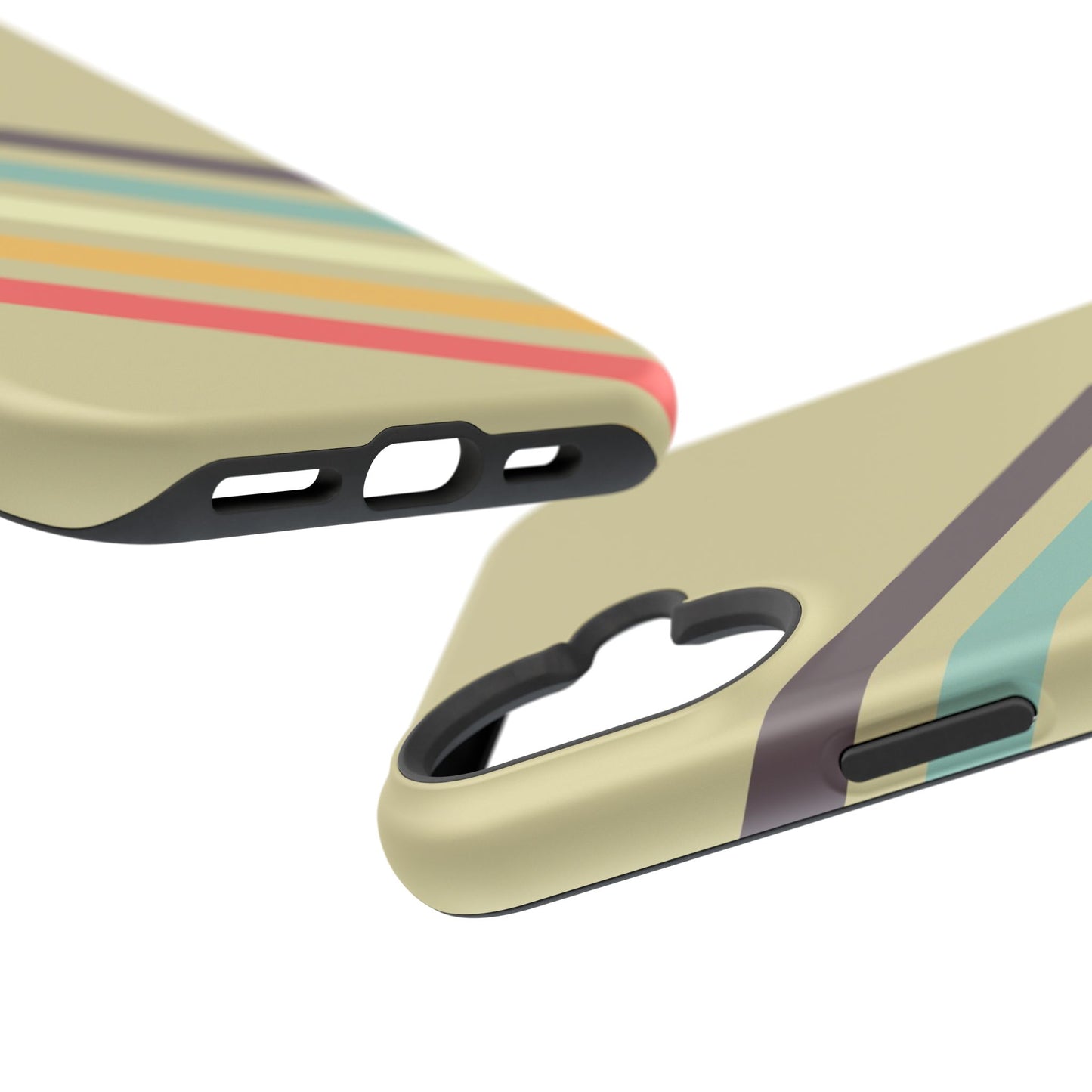 Retro Striped Case for iPhone 16, 15, 14, 13 - MagSafe Magnetic Tough Case by HitStickers