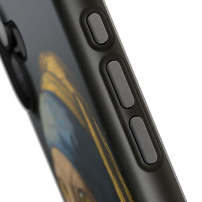 Cat with a Pearl Earring – Vermeer Inspired – iPhone 16, 15, 14, 13 – MagSafe Magnetic Tough Case by HitStickers