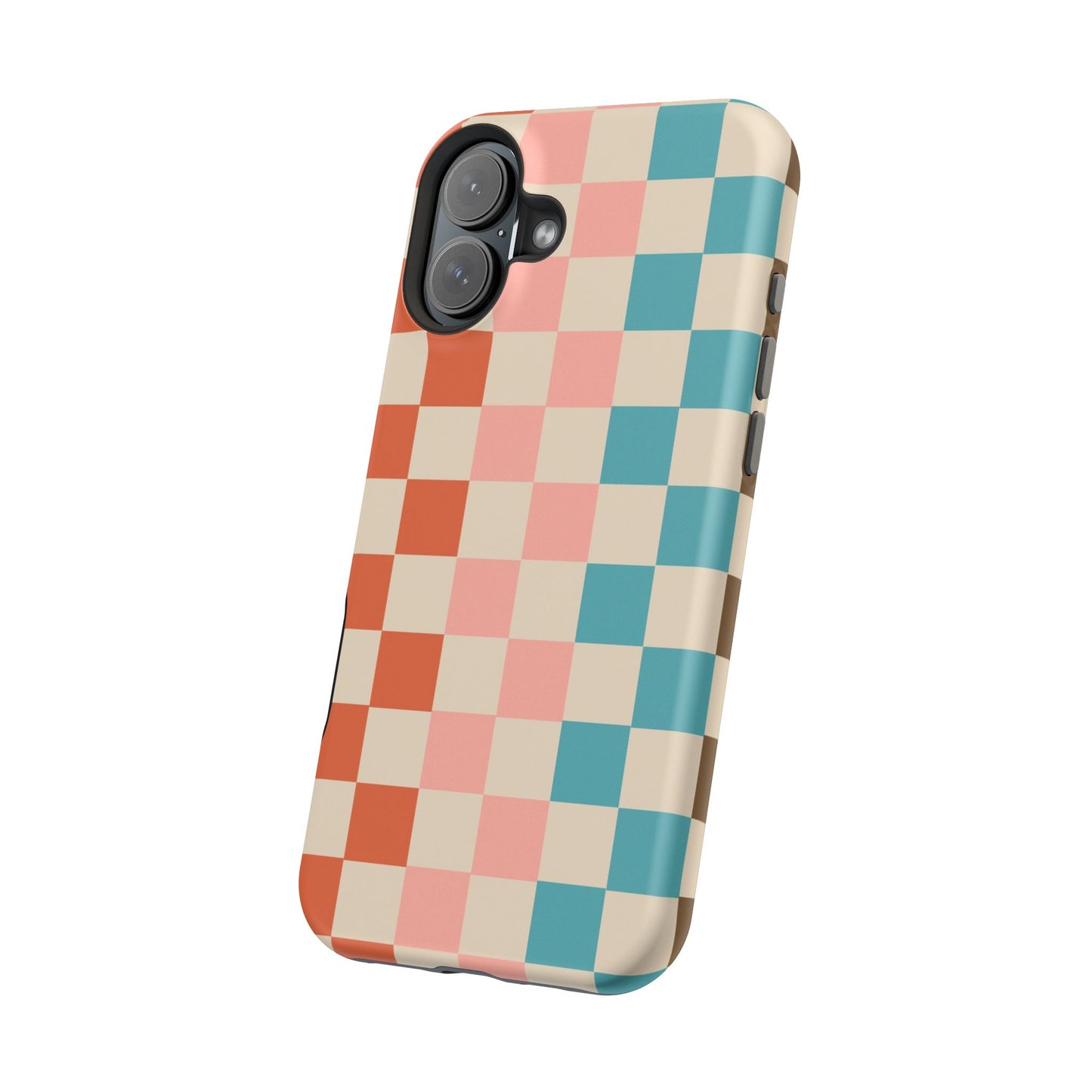 Retro Check Pop – iPhone 16, 15, 14, 13 – MagSafe Magnetic Tough Case by HitStickers