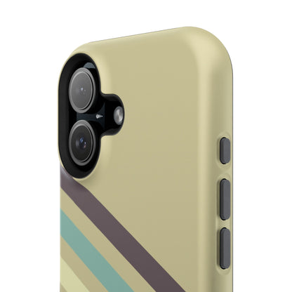 Retro Striped Case for iPhone 16, 15, 14, 13 - MagSafe Magnetic Tough Case by HitStickers