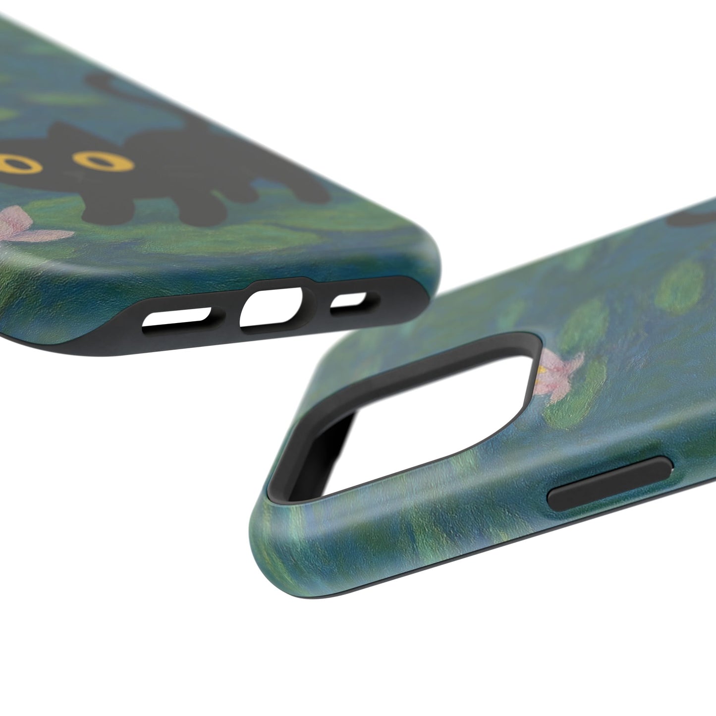 Water Lily Cat – Monet Inspired – iPhone 16, 15, 14, 13 – MagSafe Magnetic Tough Case by HitStickers