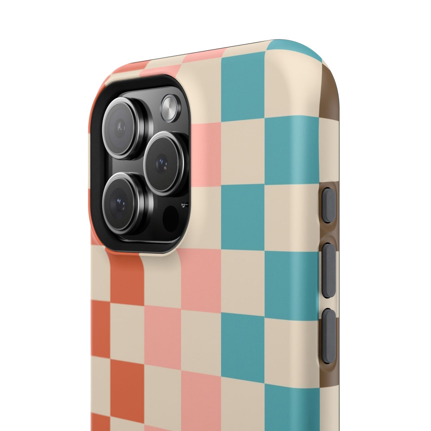 Retro Check Pop – iPhone 16, 15, 14, 13 – MagSafe Magnetic Tough Case by HitStickers