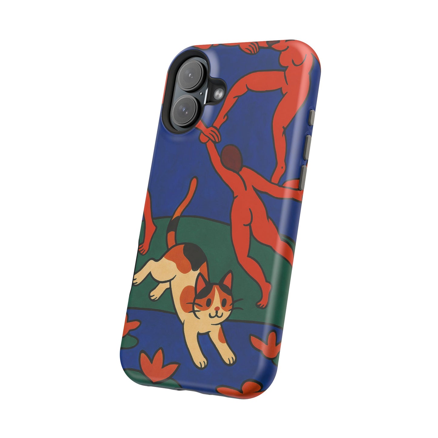 Dancing with the Cat – Matisse Inspired – iPhone 16, 15, 14, 13 – MagSafe Magnetic Tough Case by HitStickers