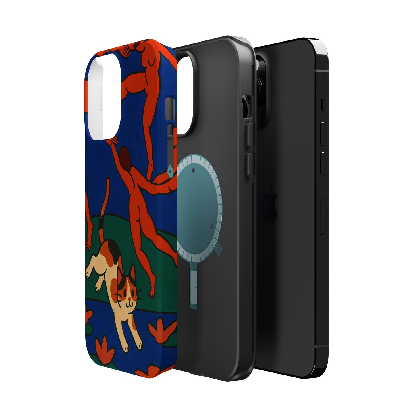 Dancing with the Cat – Matisse Inspired – iPhone 16, 15, 14, 13 – MagSafe Magnetic Tough Case by HitStickers