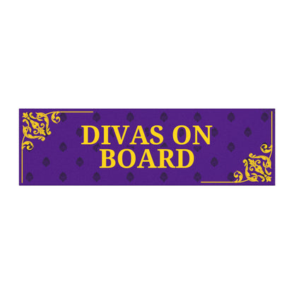 Divas on Board Car Magnet – Stylish and Glamorous Vehicle Accessory - Bumper Sticker