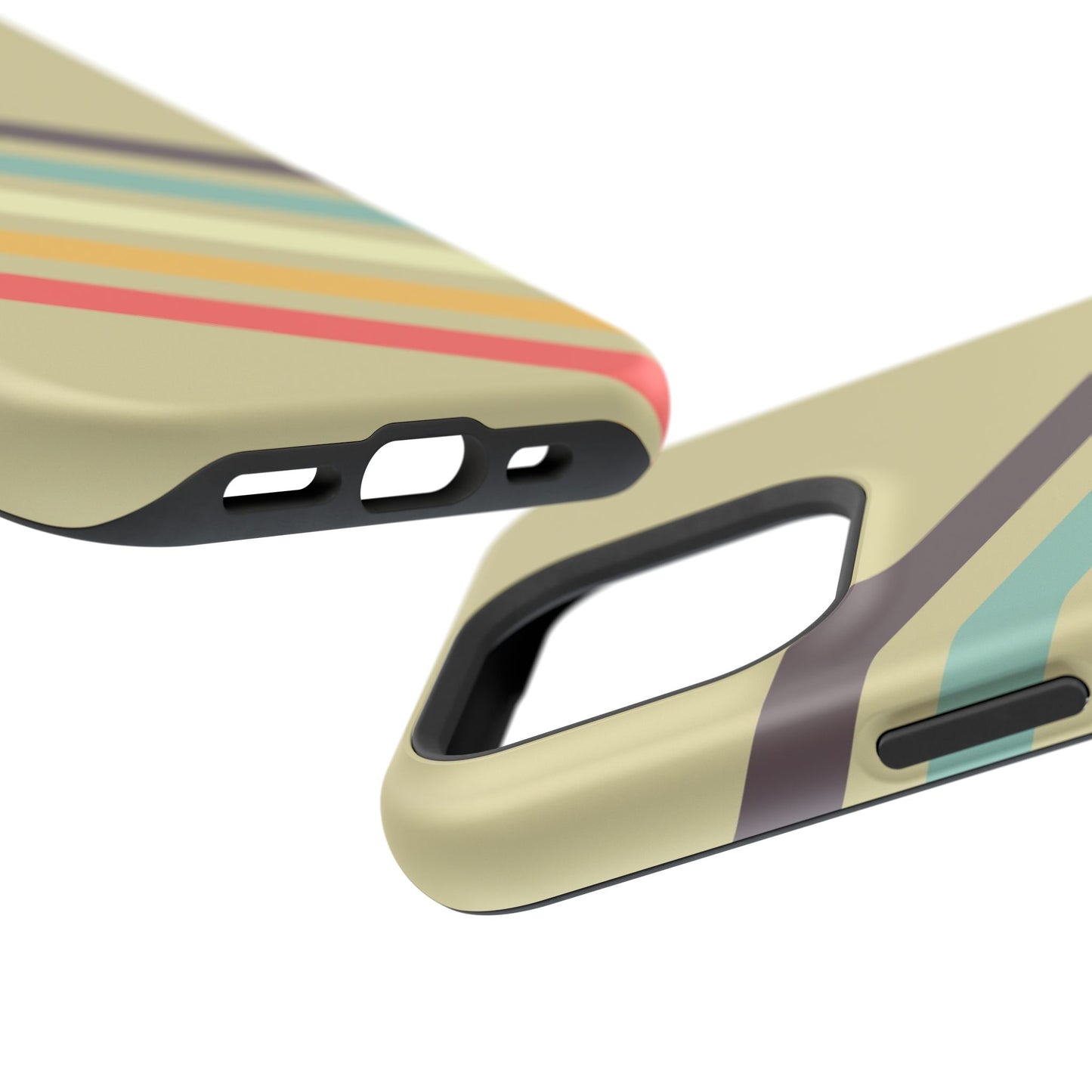 Retro Striped Case for iPhone 16, 15, 14, 13 - MagSafe Magnetic Tough Case by HitStickers