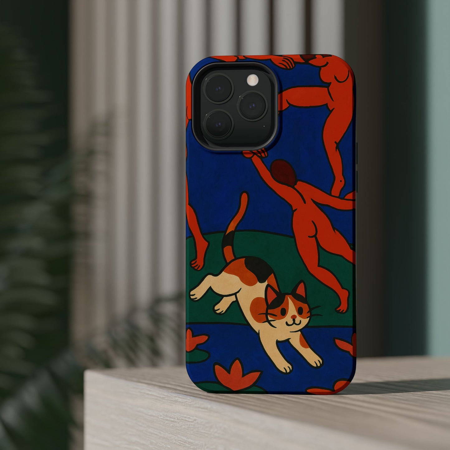 Dancing with the Cat – Matisse Inspired – iPhone 16, 15, 14, 13 – MagSafe Magnetic Tough Case by HitStickers