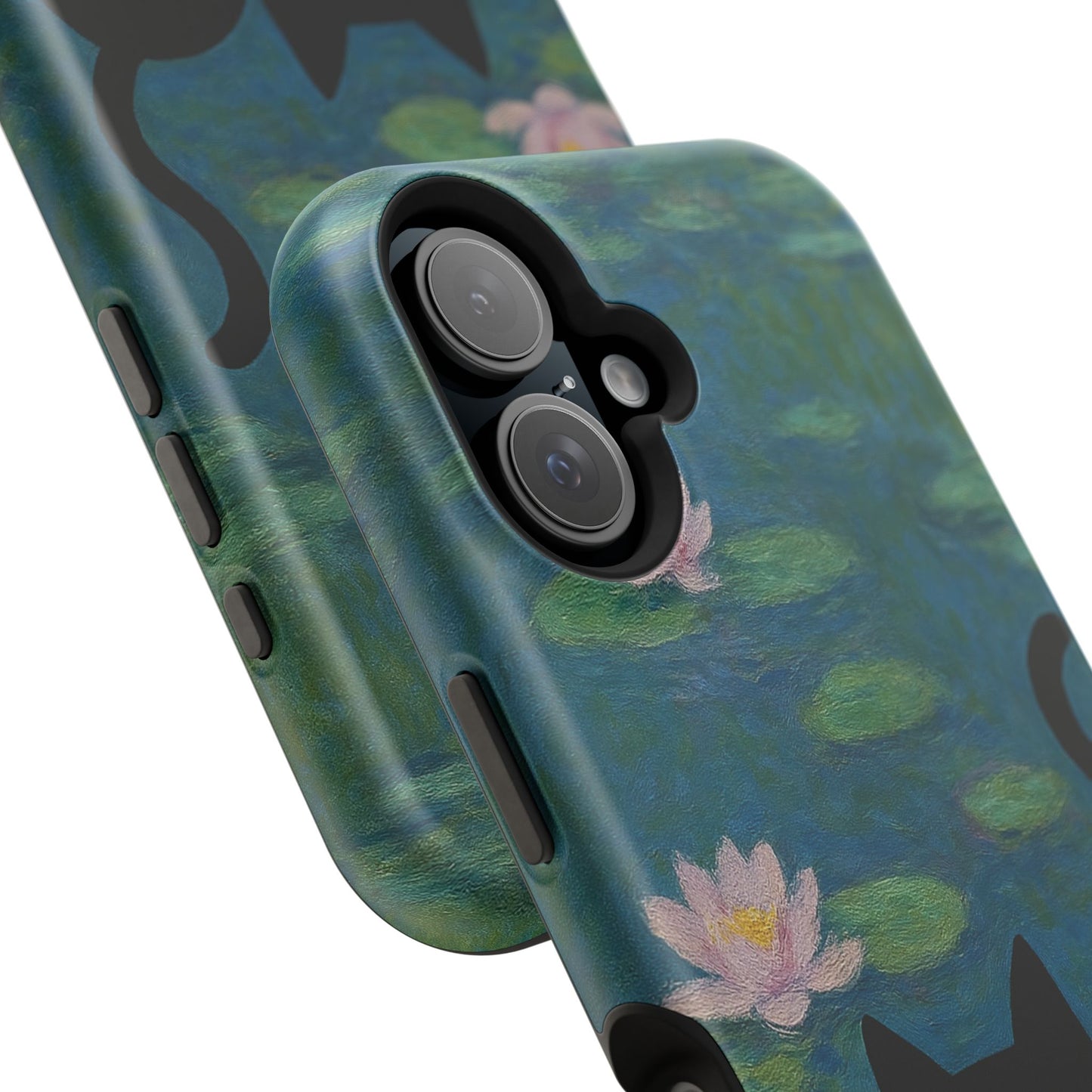Water Lily Cat – Monet Inspired – iPhone 16, 15, 14, 13 – MagSafe Magnetic Tough Case by HitStickers