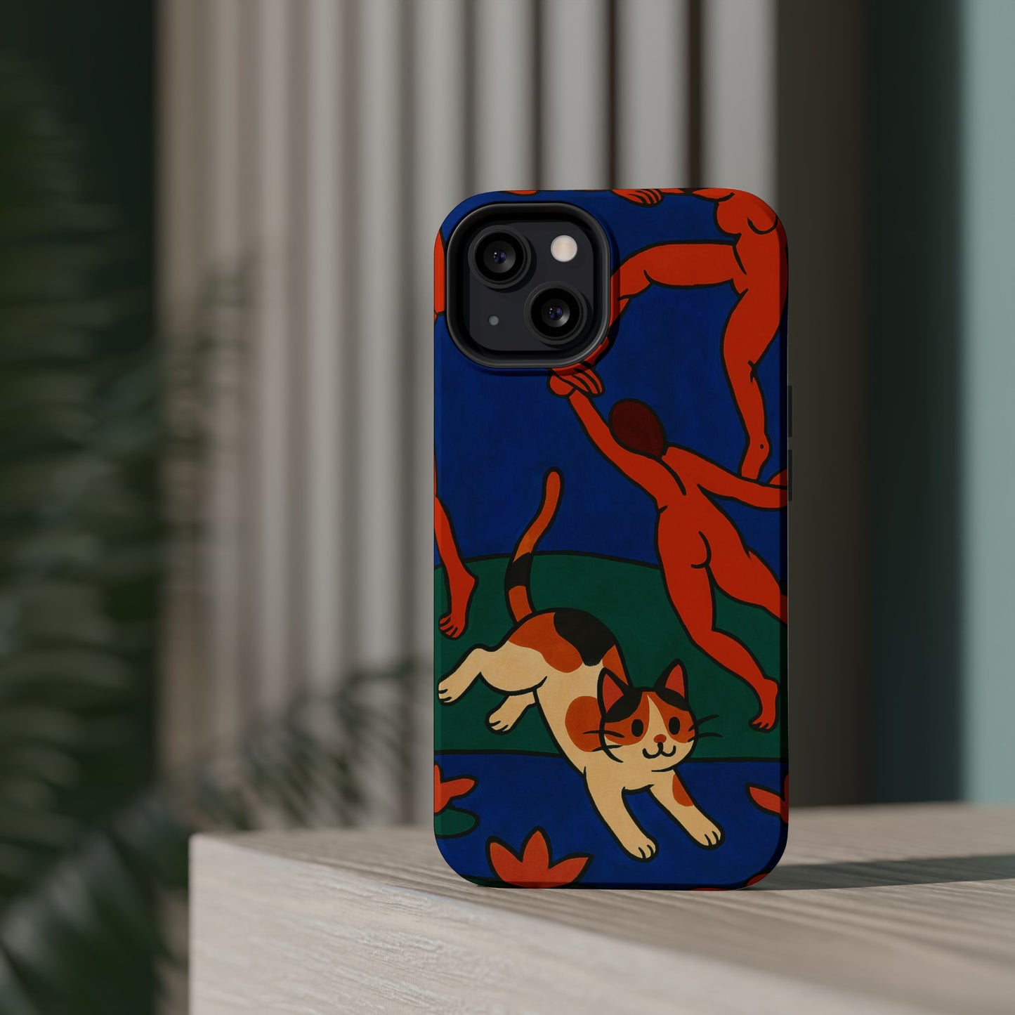 Dancing with the Cat – Matisse Inspired – iPhone 16, 15, 14, 13 – MagSafe Magnetic Tough Case by HitStickers