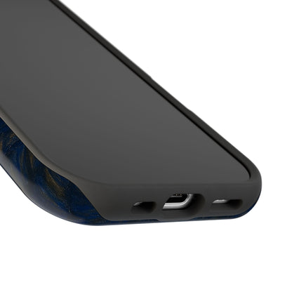 Starry Night Cat – Van Gogh Inspired – iPhone 16, 15, 14, 13 – MagSafe Magnetic Tough Case by HitStickers