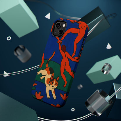 Dancing with the Cat – Matisse Inspired – iPhone 16, 15, 14, 13 – MagSafe Magnetic Tough Case by HitStickers