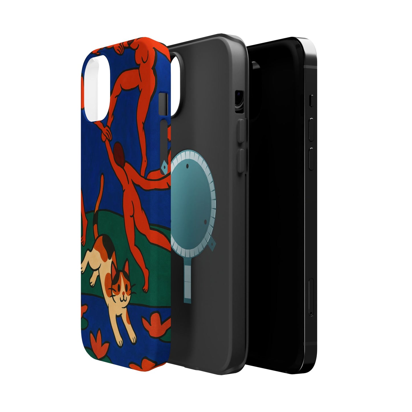 Dancing with the Cat – Matisse Inspired – iPhone 16, 15, 14, 13 – MagSafe Magnetic Tough Case by HitStickers