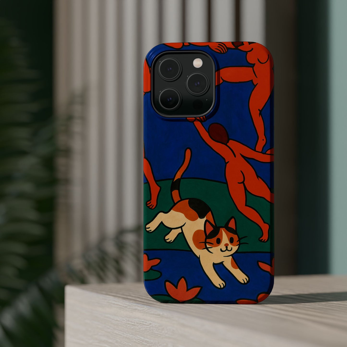 Dancing with the Cat – Matisse Inspired – iPhone 16, 15, 14, 13 – MagSafe Magnetic Tough Case by HitStickers
