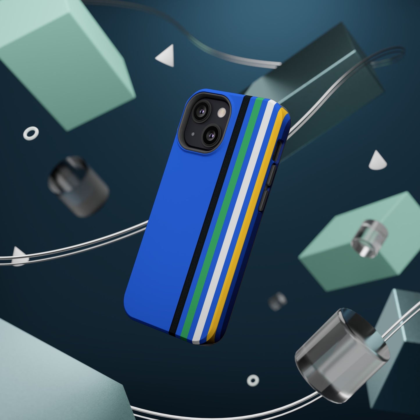 Electric Stripes iPhone 16, 15, 14, 13 - MagSafe Magnetic Tough Case by HitStickers