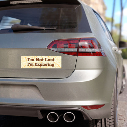 I'm Not Lost, I'm Exploring – Funny Car Magnet - Humorous Bumper Sticker Alternative for Vehicles