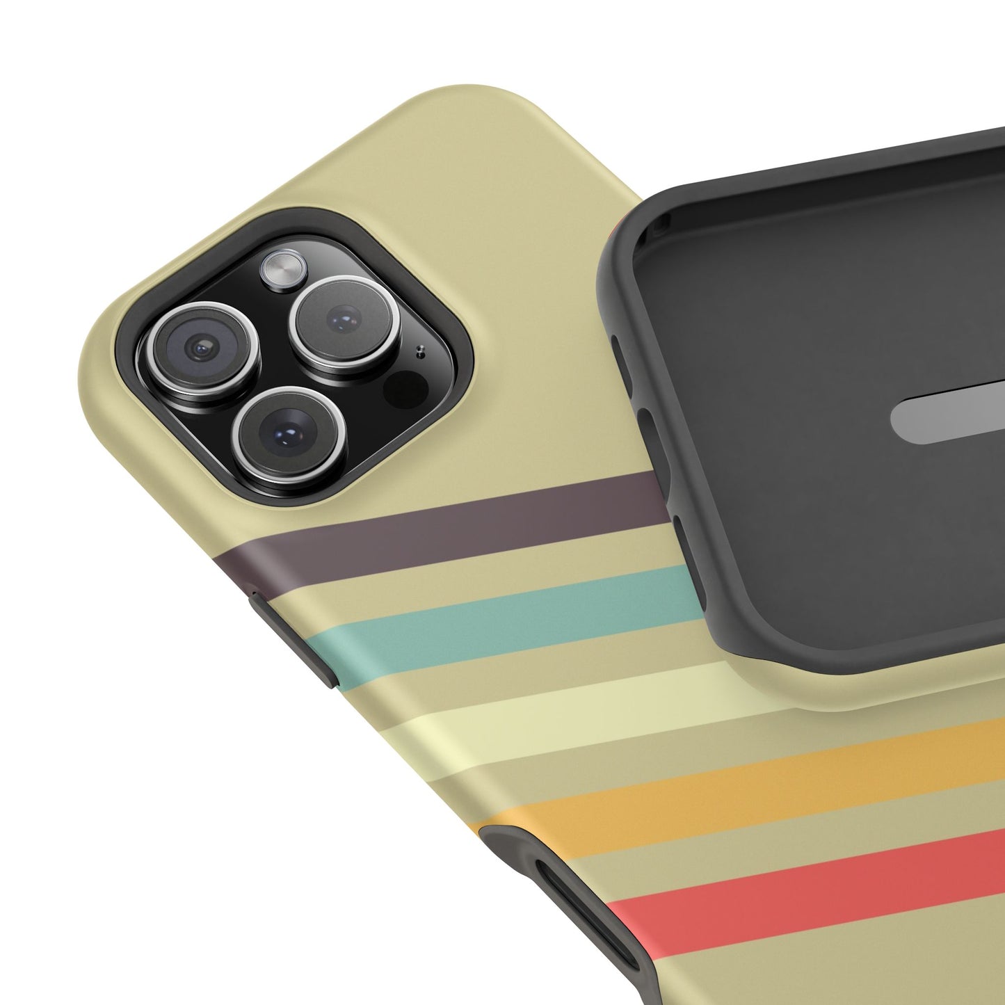 Retro Striped Case for iPhone 16, 15, 14, 13 - MagSafe Magnetic Tough Case by HitStickers