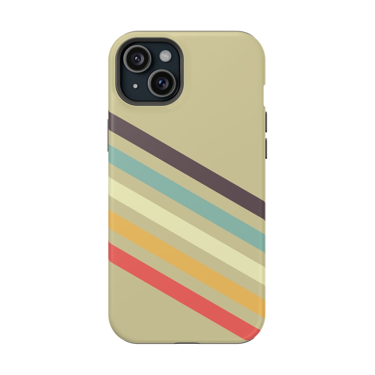 Retro Striped Case for iPhone 16, 15, 14, 13 - MagSafe Magnetic Tough Case by HitStickers