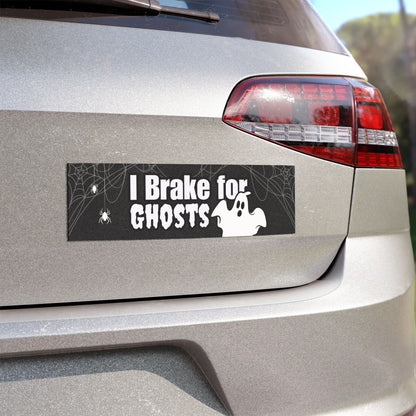 I Brake for Ghosts Car Magnet – Spooky and Humorous Vehicle Accessory - Bumper Sticker for Vehicles