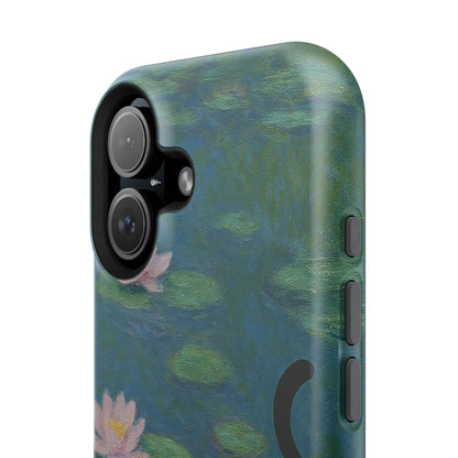 Water Lily Cat – Monet Inspired – iPhone 16, 15, 14, 13 – MagSafe Magnetic Tough Case by HitStickers