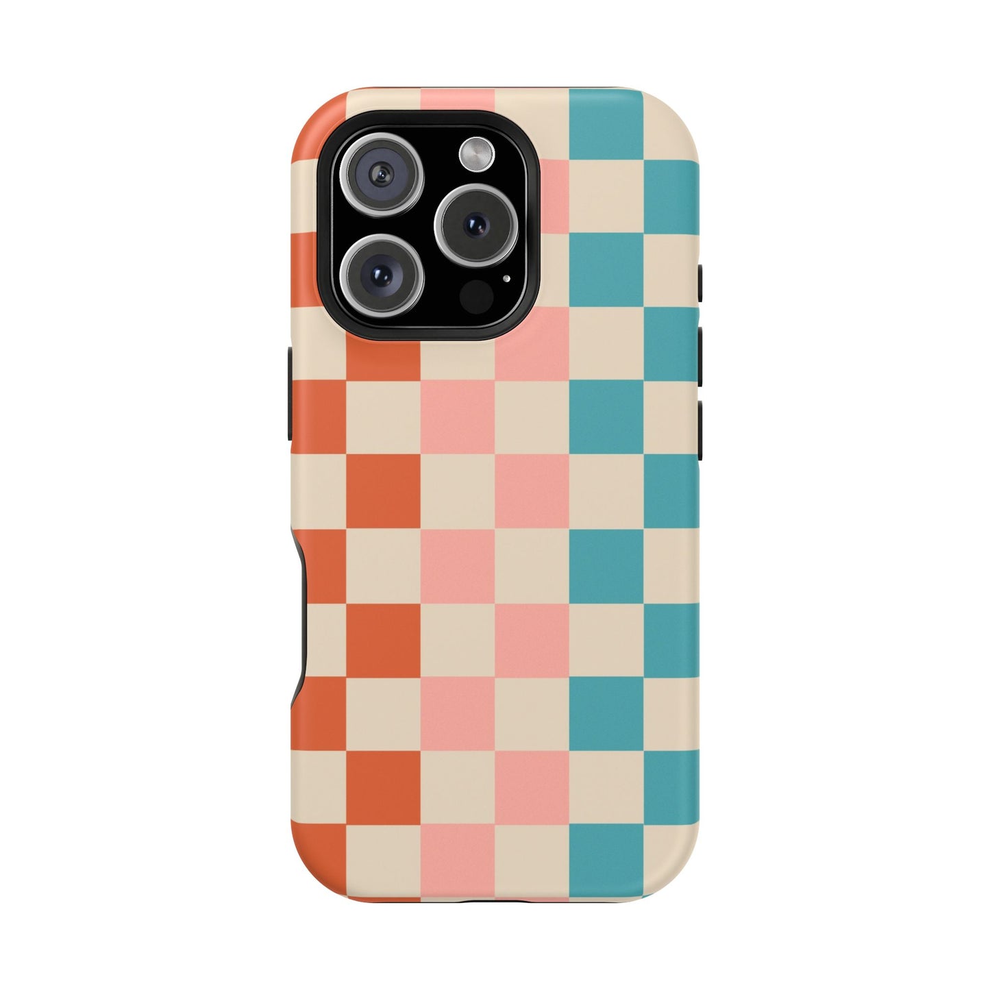Retro Check Pop – iPhone 16, 15, 14, 13 – MagSafe Magnetic Tough Case by HitStickers