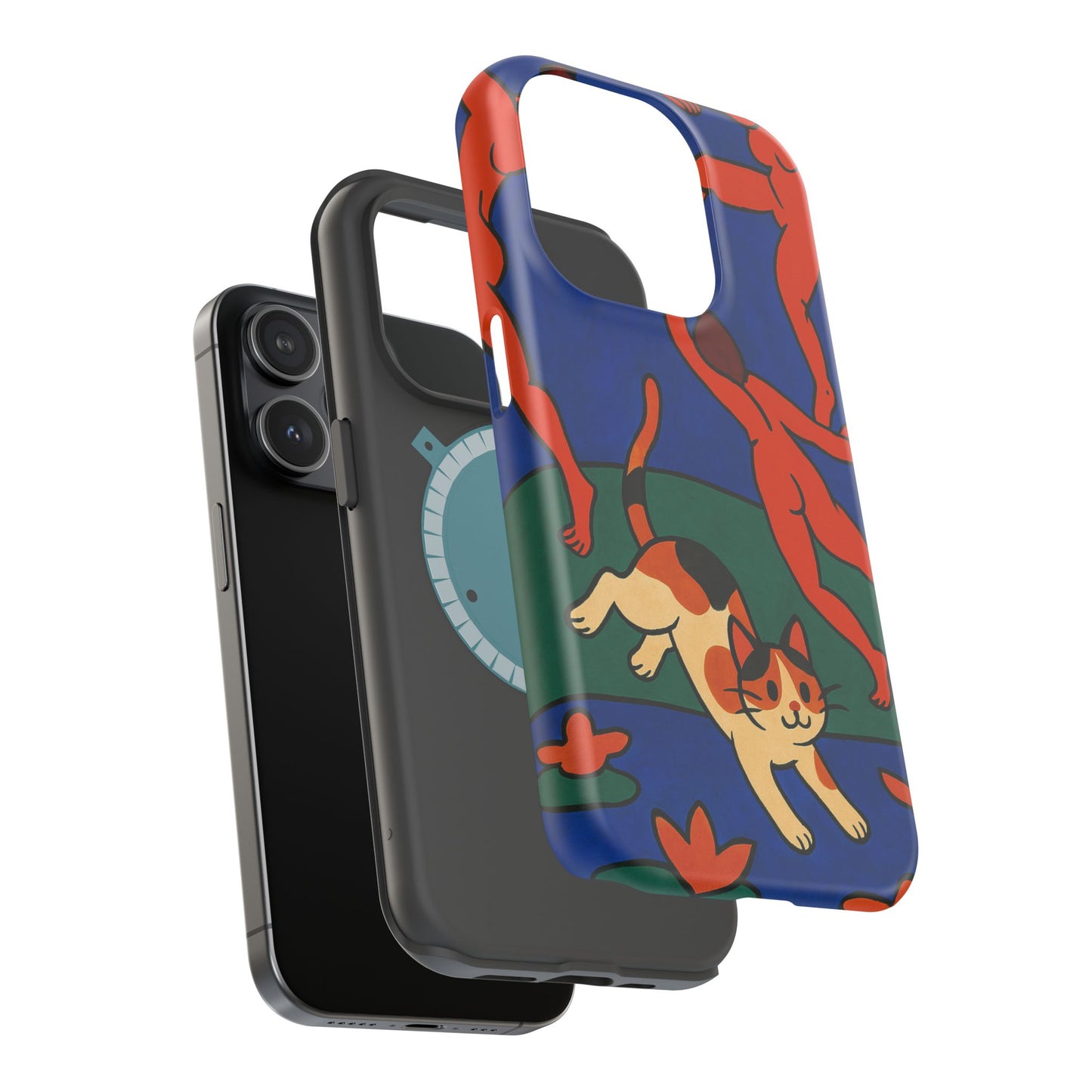 Dancing with the Cat – Matisse Inspired – iPhone 16, 15, 14, 13 – MagSafe Magnetic Tough Case by HitStickers