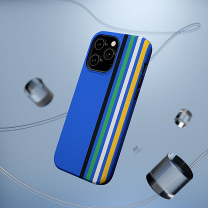 Electric Stripes iPhone 16, 15, 14, 13 - MagSafe Magnetic Tough Case by HitStickers