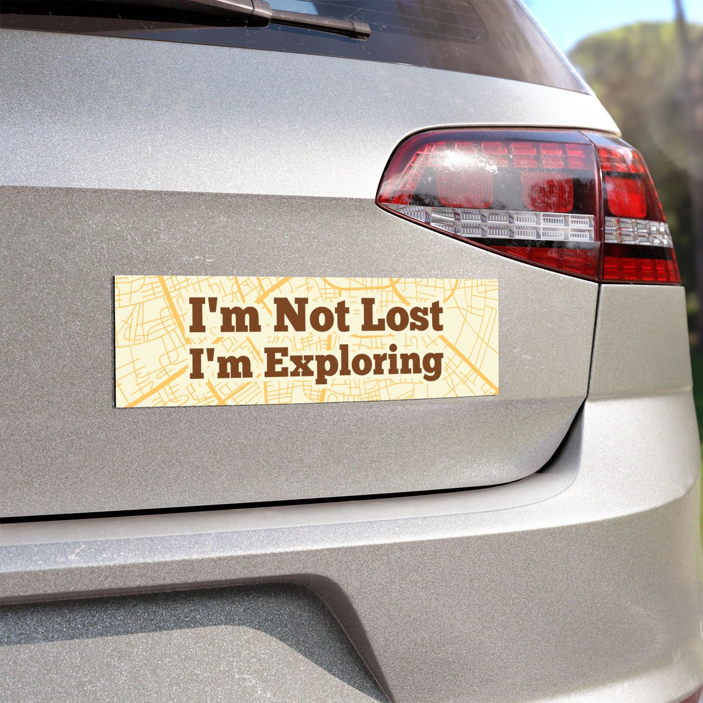 I'm Not Lost, I'm Exploring – Funny Car Magnet - Humorous Bumper Sticker Alternative for Vehicles