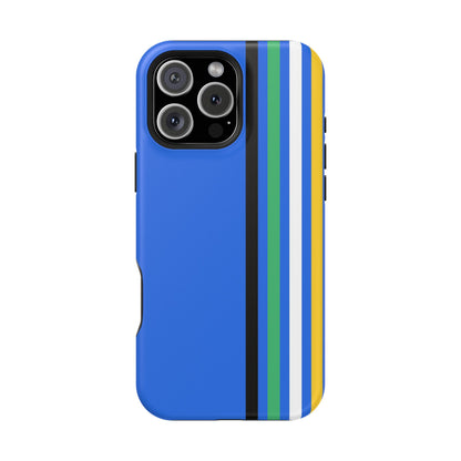 Electric Stripes iPhone 16, 15, 14, 13 - MagSafe Magnetic Tough Case by HitStickers