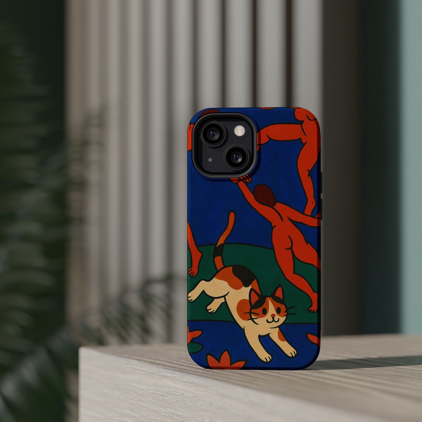 Dancing with the Cat – Matisse Inspired – iPhone 16, 15, 14, 13 – MagSafe Magnetic Tough Case by HitStickers