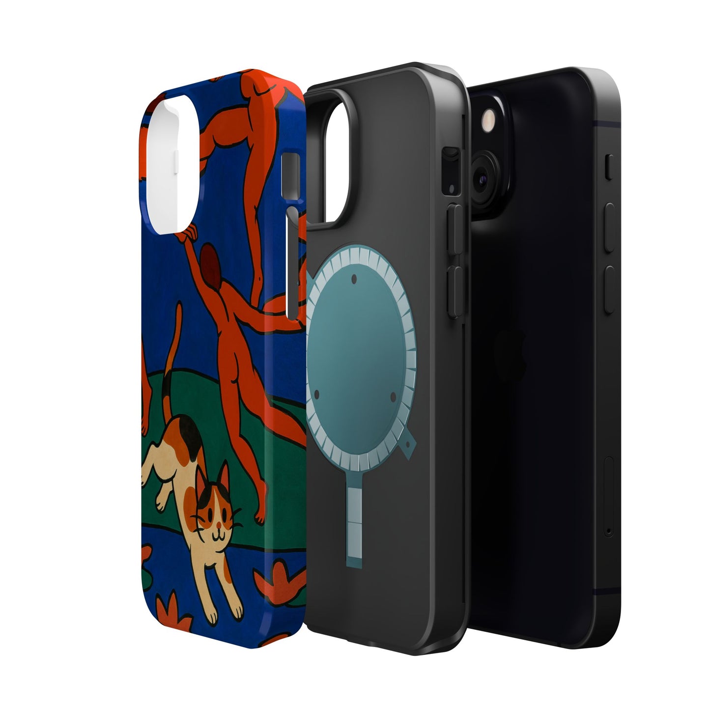 Dancing with the Cat – Matisse Inspired – iPhone 16, 15, 14, 13 – MagSafe Magnetic Tough Case by HitStickers