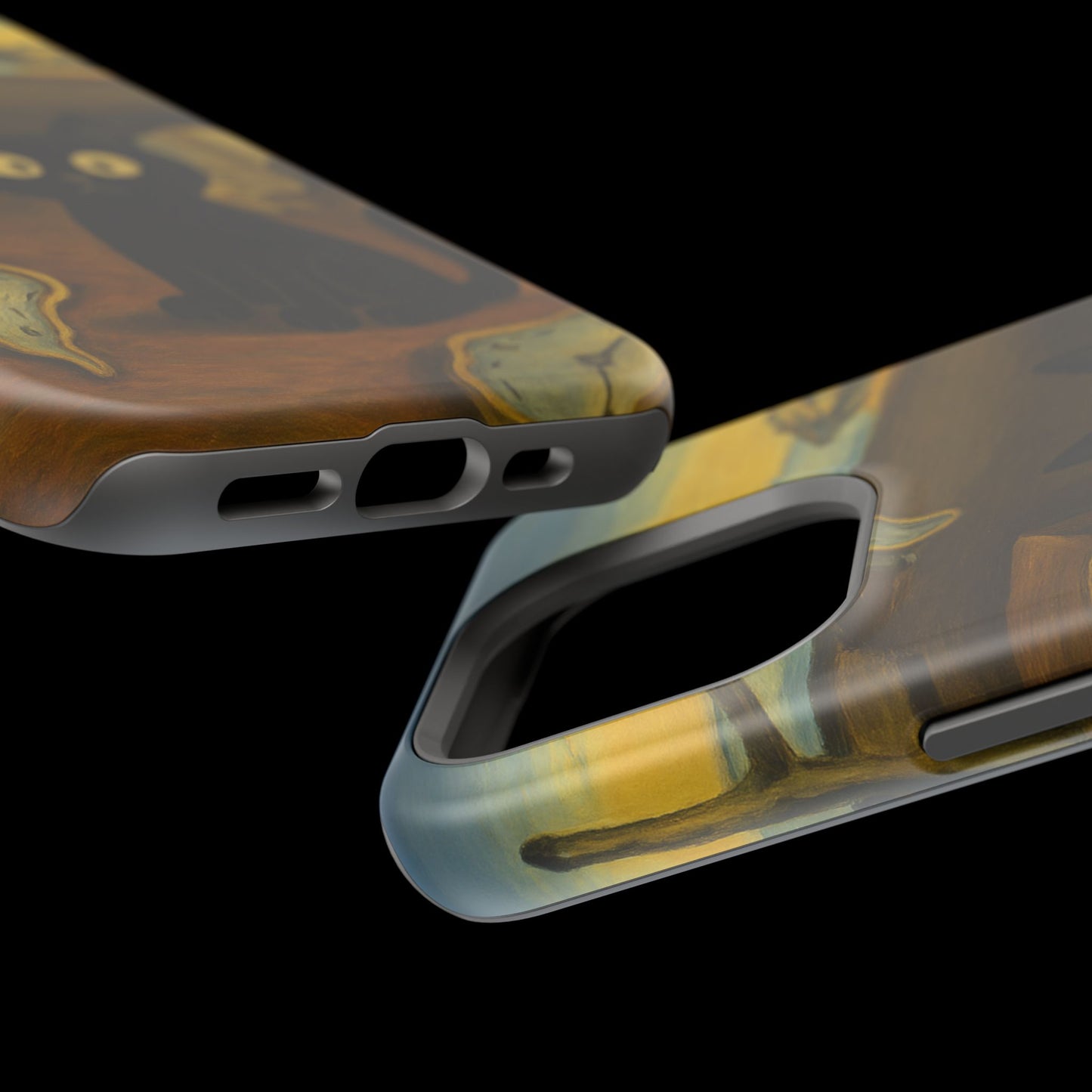 The Cat of Melting Time – Dalí Inspired – iPhone 16, 15, 14, 13 – MagSafe Magnetic Tough Case by HitStickers