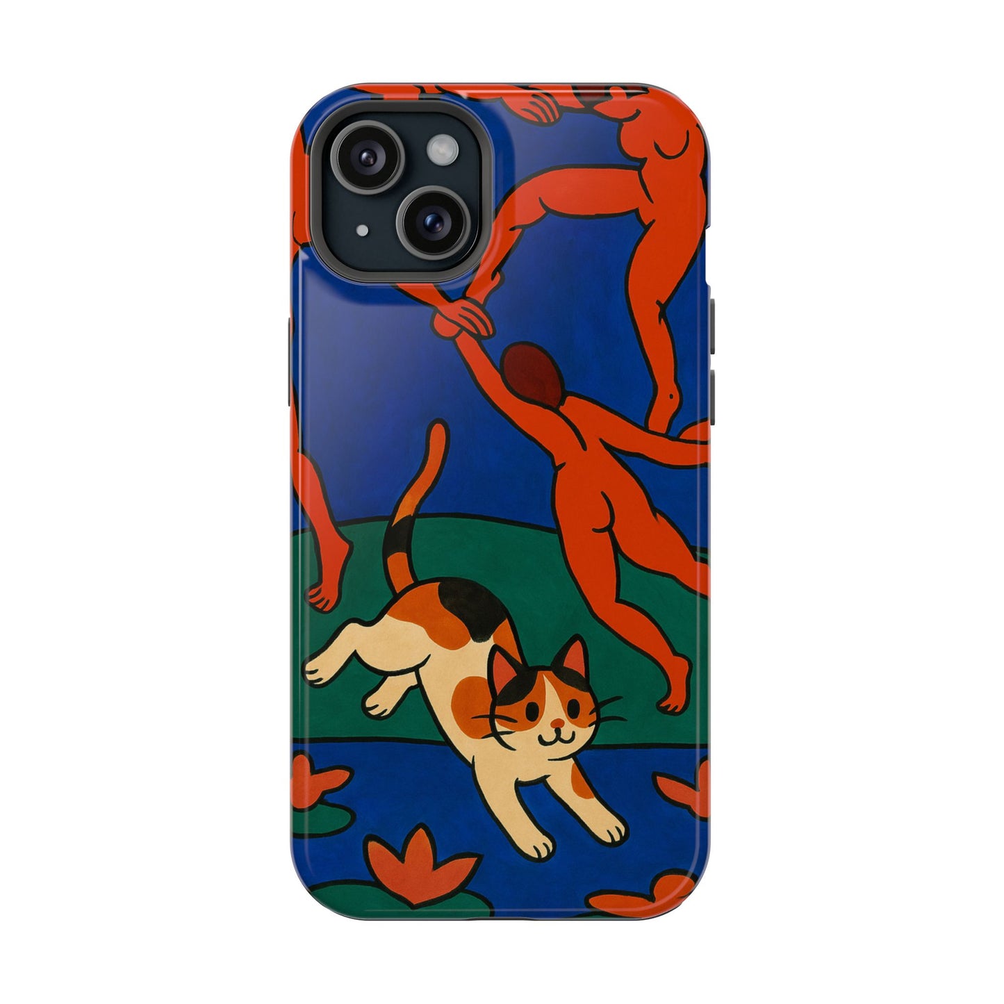 Dancing with the Cat – Matisse Inspired – iPhone 16, 15, 14, 13 – MagSafe Magnetic Tough Case by HitStickers