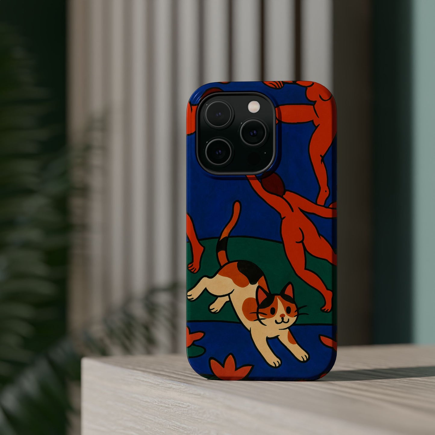 Dancing with the Cat – Matisse Inspired – iPhone 16, 15, 14, 13 – MagSafe Magnetic Tough Case by HitStickers