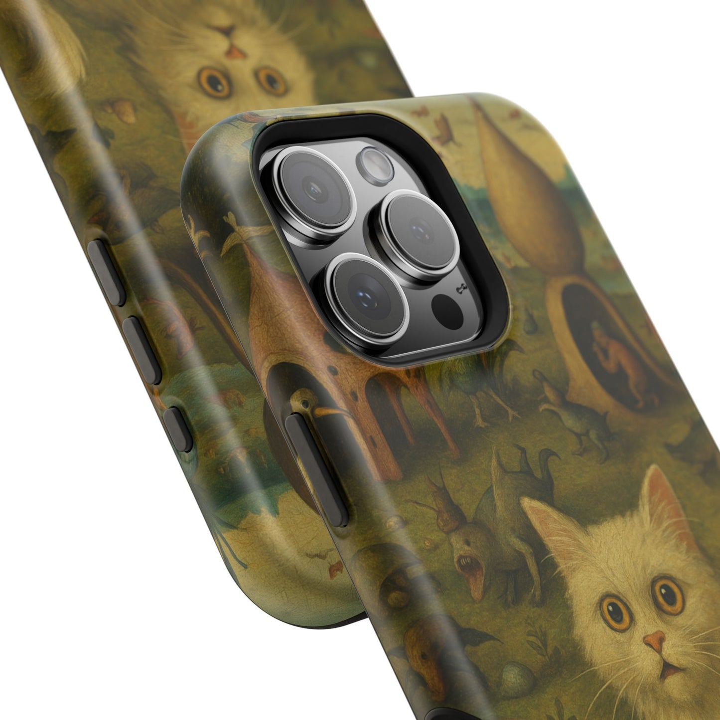 Garden of Cat Delights – Bosch Inspired – iPhone 16, 15, 14, 13 – MagSafe Magnetic Tough Case by HitStickers