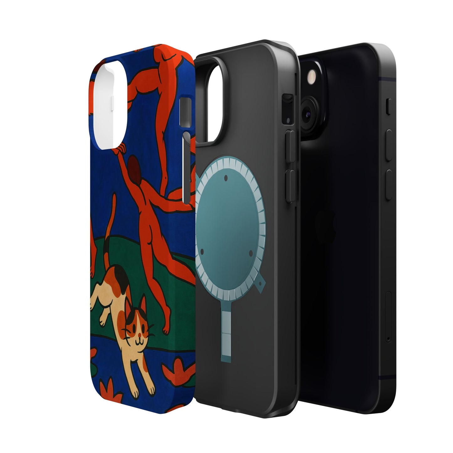 Dancing with the Cat – Matisse Inspired – iPhone 16, 15, 14, 13 – MagSafe Magnetic Tough Case by HitStickers