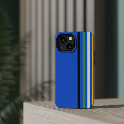 Electric Stripes iPhone 16, 15, 14, 13 - MagSafe Magnetic Tough Case by HitStickers