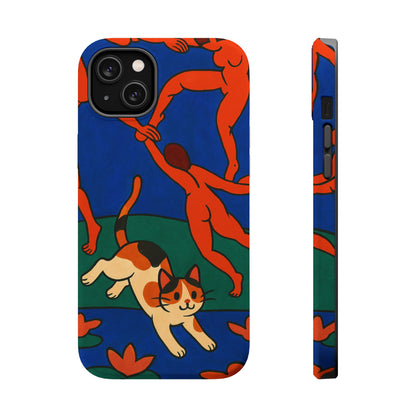 Dancing with the Cat – Matisse Inspired – iPhone 16, 15, 14, 13 – MagSafe Magnetic Tough Case by HitStickers