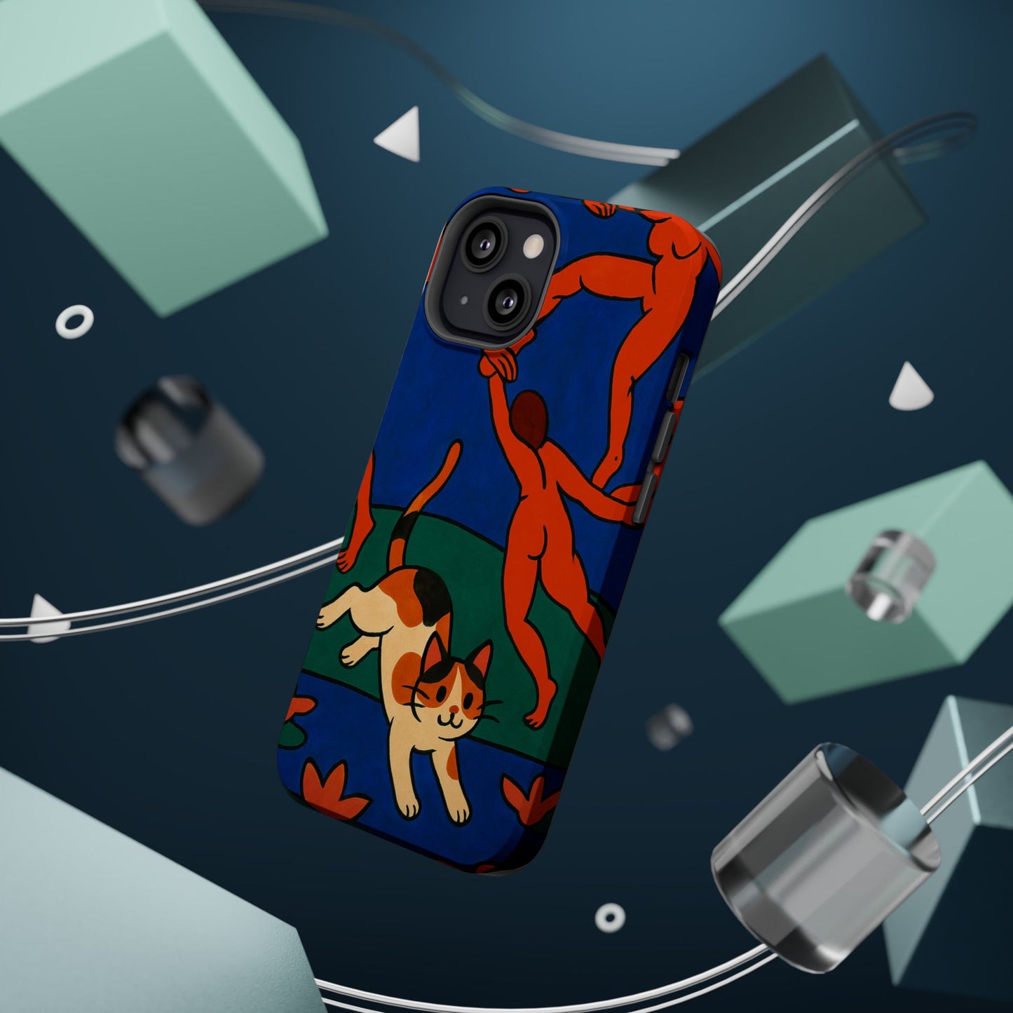 Dancing with the Cat – Matisse Inspired – iPhone 16, 15, 14, 13 – MagSafe Magnetic Tough Case by HitStickers