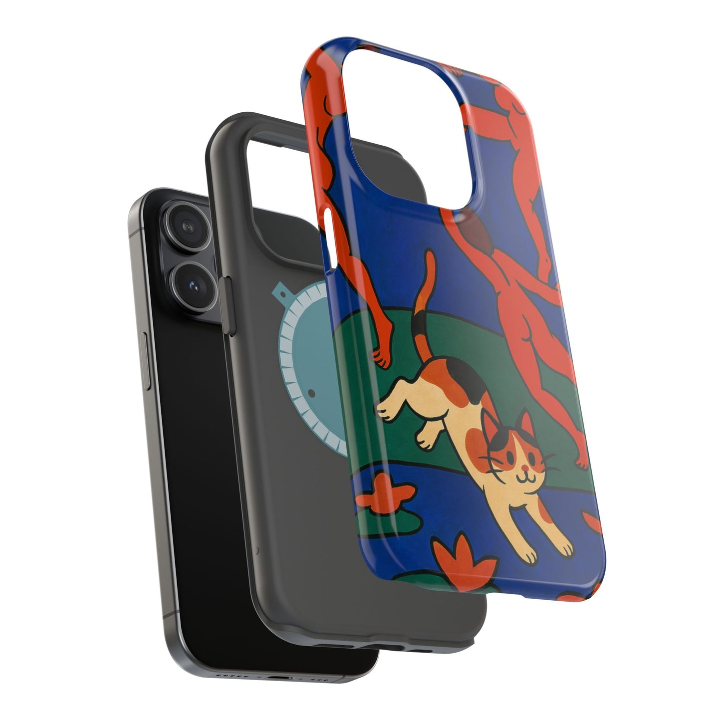 Dancing with the Cat – Matisse Inspired – iPhone 16, 15, 14, 13 – MagSafe Magnetic Tough Case by HitStickers