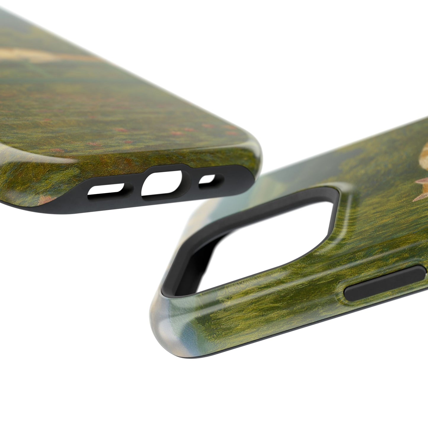 Sleeping Cat on the Japanese Bridge – Monet Inspired – iPhone 16, 15, 14, 13 – MagSafe Magnetic Tough Case by HitStickers