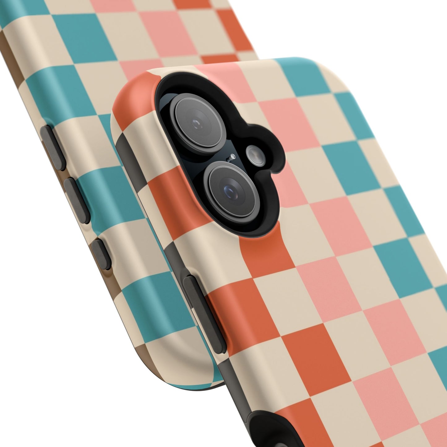 Retro Check Pop – iPhone 16, 15, 14, 13 – MagSafe Magnetic Tough Case by HitStickers