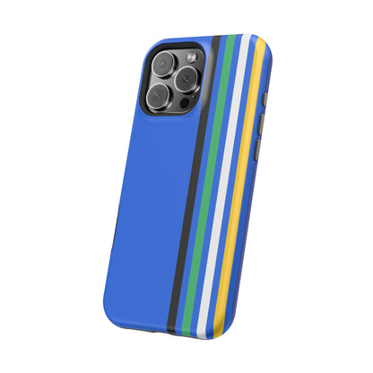 Electric Stripes iPhone 16, 15, 14, 13 - MagSafe Magnetic Tough Case by HitStickers