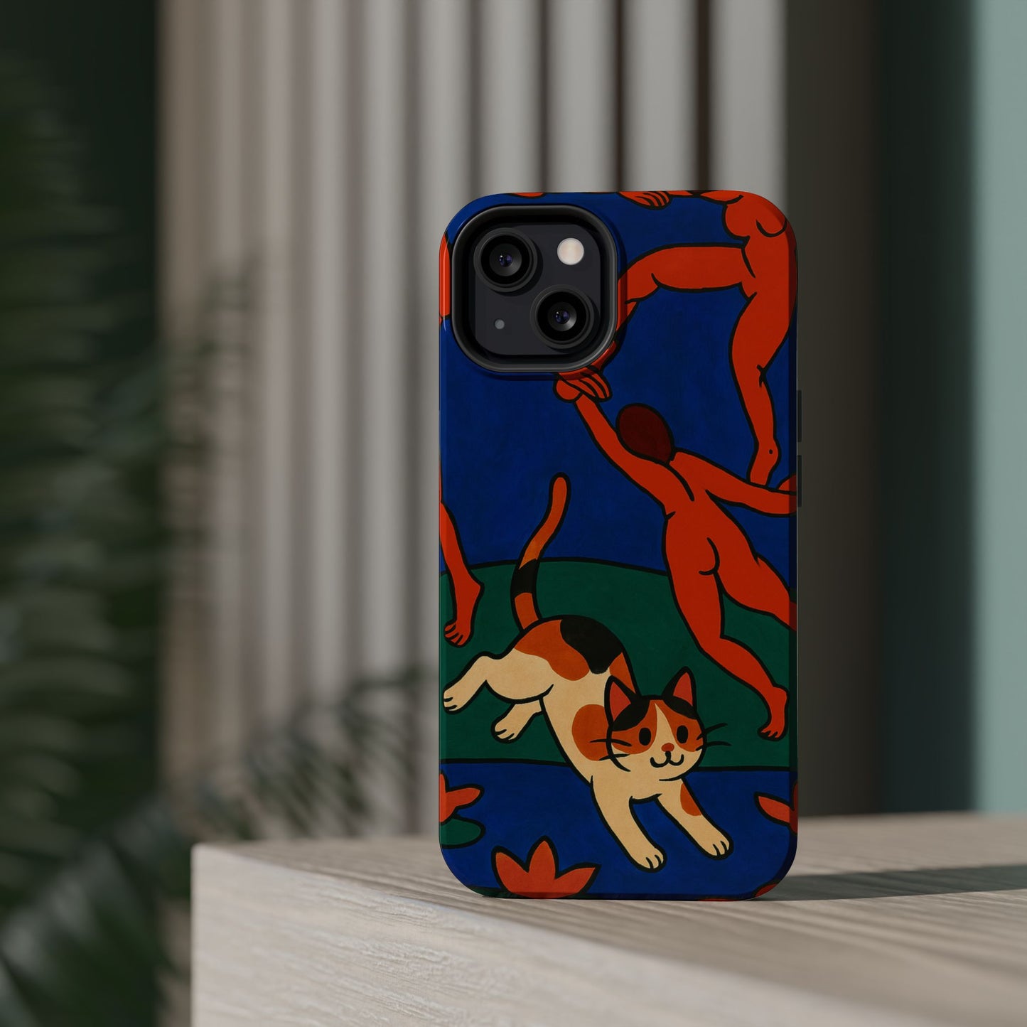 Dancing with the Cat – Matisse Inspired – iPhone 16, 15, 14, 13 – MagSafe Magnetic Tough Case by HitStickers