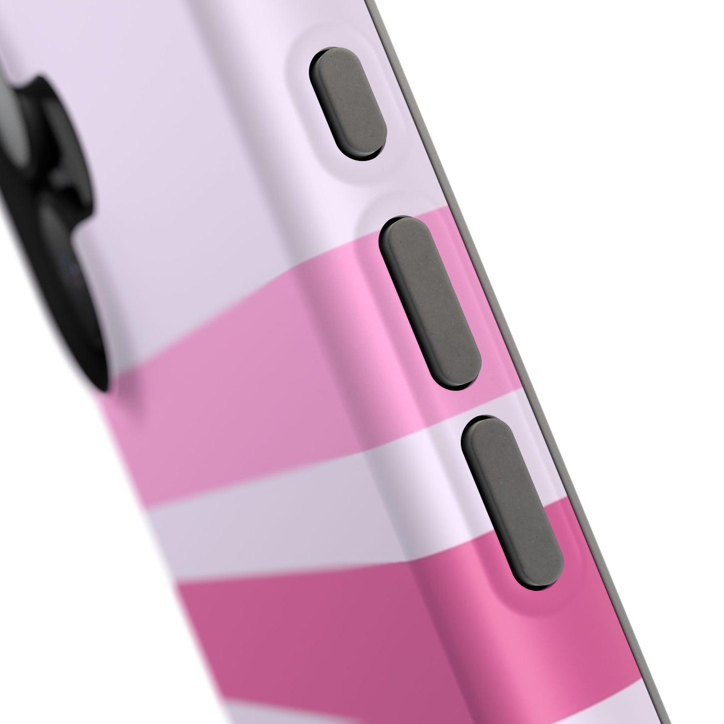 Lavender Love Striped – iPhone 16, 15, 14, 13 – MagSafe Magnetic Tough Case by HitStickers