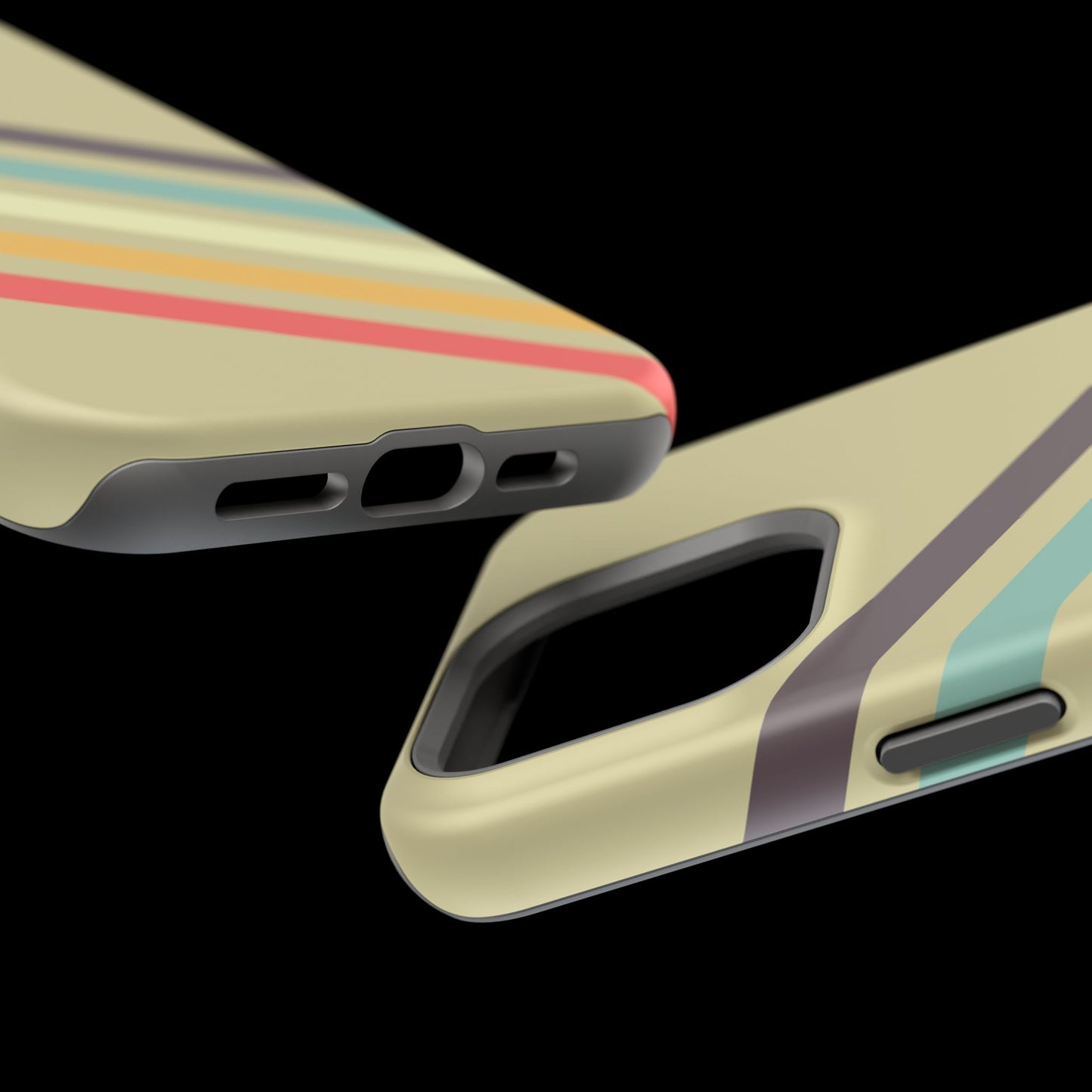 Retro Striped Case for iPhone 16, 15, 14, 13 - MagSafe Magnetic Tough Case by HitStickers