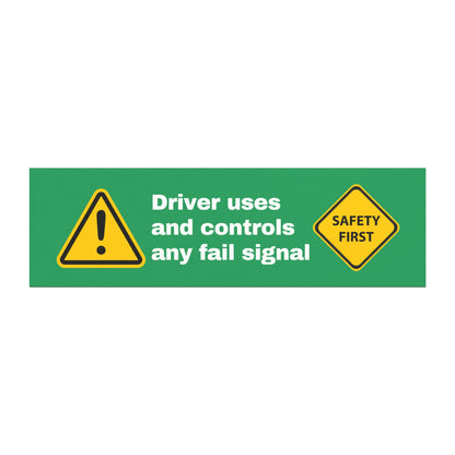 Driver Uses and Controls Any Fail Signal – Funny Car Magnet for Drivers – Bumper Sticker for Vehicles